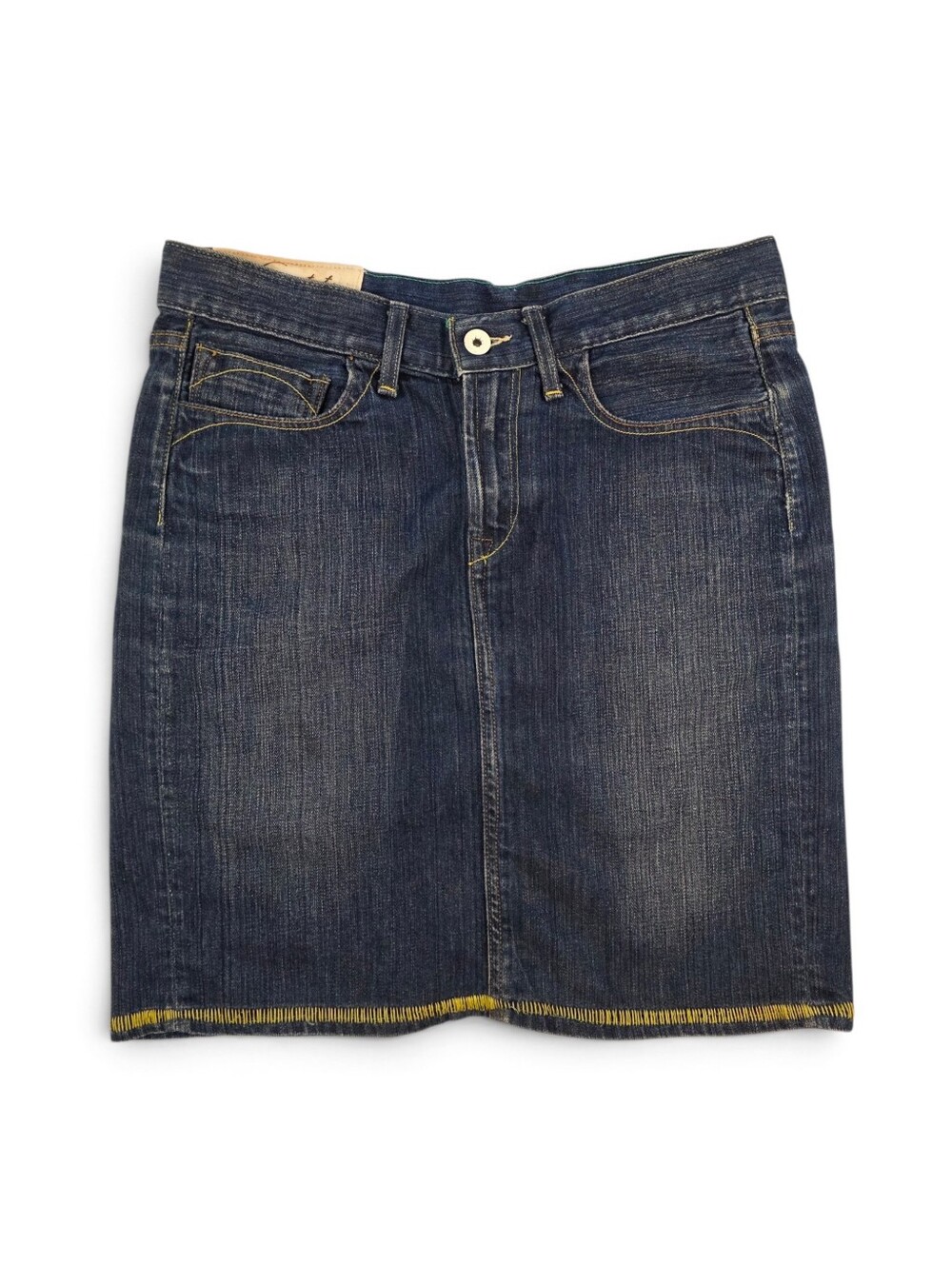 Loomstate Dark Wash Denim Mini Skirt Women 28Organic Cotton Stretch